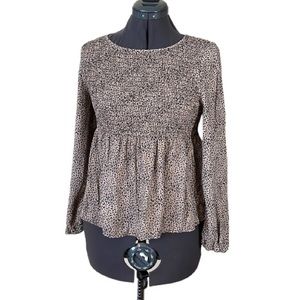 2/$18 Urban Romantics Pink Animal Print Top Size Large